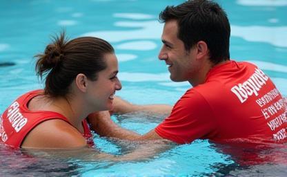 Lifeguard training exercise.